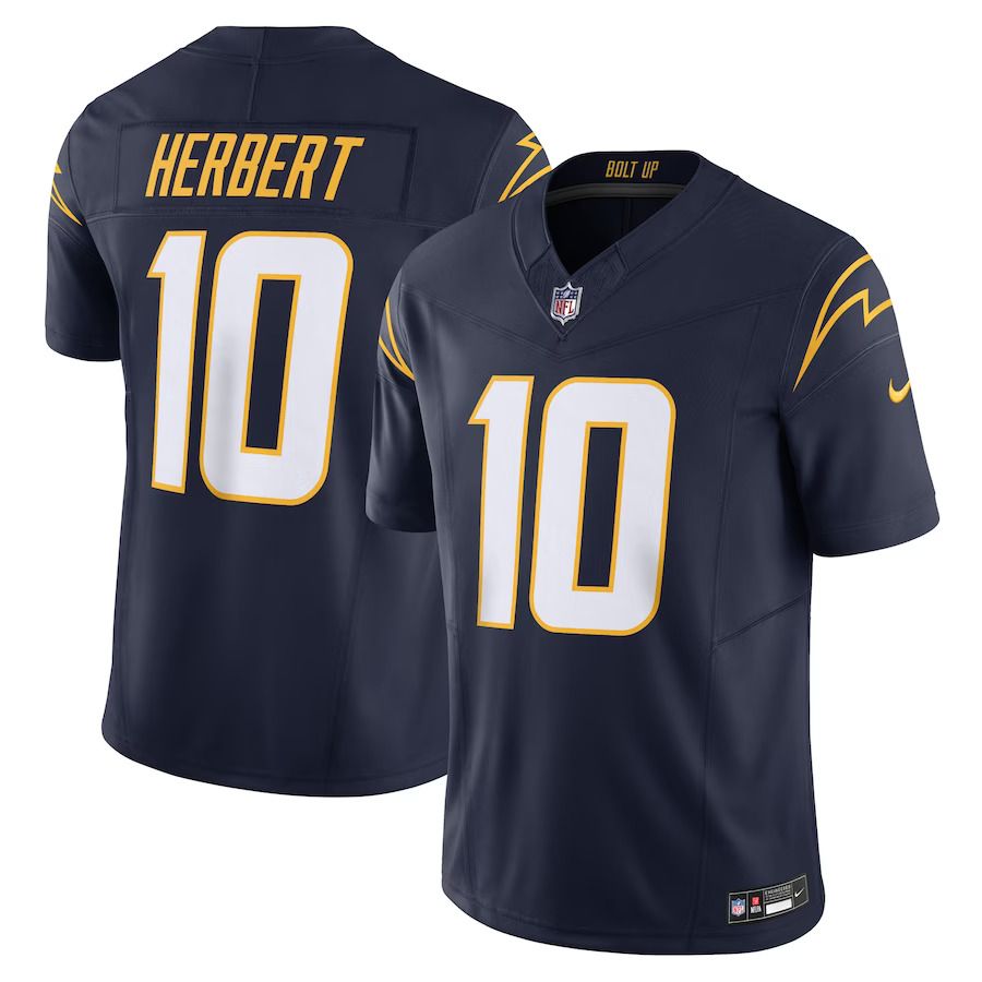 Men Los Angeles Chargers #10 Justin Herbert Nike Navy Vapor F.U.S.E. Limited NFL Jersey